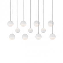 Kuzco MP10511-WH - Linear Downward And Upward Light Led Multi-Pendant With Eleven Stratum Sphere Shaped Cast