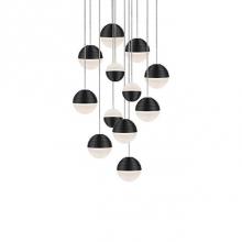 Kuzco MP10512-BK - Round Downward And Upward Light Led Multi-Pendant With Twelve Stratum Sphere Shaped Cast Aluminum