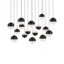 Kuzco MP10516-BK - Square Downward And Upward Light Led Multi-Pendant With Sixteen Stratum Sphere Shaped Cast