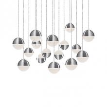 Kuzco MP10516-BN - Square Downward And Upward Light Led Multi-Pendant With Sixteen Stratum Sphere Shaped Cast