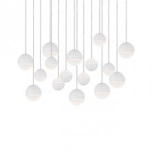 Kuzco MP10516-WH - Square Downward And Upward Light Led Multi-Pendant With Sixteen Stratum Sphere Shaped Cast