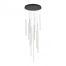 Kuzco MP14924-BK - Extruded Circular Aluminum Vertical Lamp RodsFlexible Silicon Rubber DiffusersLightly Textured