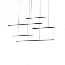 Kuzco MP18350-BK - Square Profile Linear Aluminum With Thin CablesInset Opal Polymeric DiffuserFinely Textured Plate