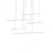 Kuzco MP18350-BN - Square Profile Linear Aluminum With Thin CablesInset Opal Polymeric DiffuserFinely Textured Plate