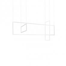 Kuzco MP28356-WH - Square Profile Linear Aluminum Frames With Thin CablesInset Opal Polymeric DiffuserFinely