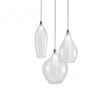 Kuzco MP3003 - Simplistic Elegant Round Multi Led Pendant With Three Styles Of Clear Outer Glass And Frosted