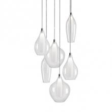 Kuzco MP3006 - Simplistic Elegant Round Six Multi Led Pendant With Three Styles Of Clear Outer Glass And Frosted