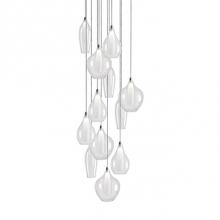 Kuzco MP3012 - Simplistic Elegant Round Twelve Multi Led Pendant With Three Styles Of Clear Outer Glass And