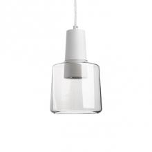Kuzco PD12506-CL - Retro Yet Stylish Single Led Pendant With Clear Glass And White Metal Housing Or Smoked