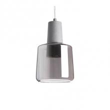 Kuzco PD12506-SM - Retro Yet Stylish Single Led Pendant With Clear Glass And White Metal Housing Or Smoked