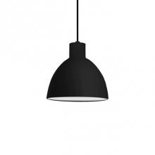 Kuzco PD1706-BK - Single Led Pendant With A Heavy Plated Metal Dome Shaped Shade. Matching Colored Cloth Covered