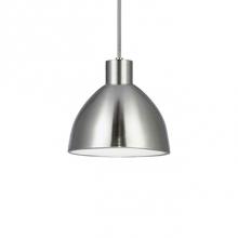 Kuzco PD1706-BN - Single Led Pendant With A Heavy Plated Metal Dome Shaped Shade Available In Brushed Nickel,