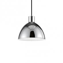 Kuzco PD1706-CH - Single Led Pendant With A Heavy Plated Metal Dome Shaped Shade Available In Brushed Nickel,