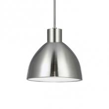 Kuzco PD1709-BN - Single Led Pendant With A Heavy Plated Metal Dome Shaped Shade Available In Brushed Nickel,