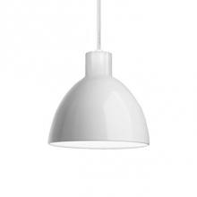 Kuzco PD1709-WH - Single Led Pendant With A Heavy Plated Metal Dome Shaped Shade Available In Brushed Nickel,