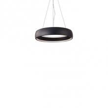 Kuzco PD22723-BK - Aircraft Cable Suspended Circular Pendant With Circular Canopy. Soft Up/Down Light Is Emitted