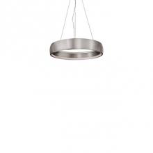 Kuzco PD22723-BS - Aircraft Cable Suspended Circular Pendant With Circular Canopy. Soft Up/Down Light Is Emitted