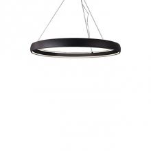 Kuzco PD22753-BK - Aircraft Cable Suspended Circular Pendant With Circular Canopy. Soft Up/Down Light Is Emitted