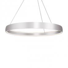 Kuzco PD22753-BS - Aircraft Cable Suspended Circular Pendant With Circular Canopy. Soft Up/Down Light Is Emitted