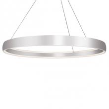 Kuzco PD22772-BS - Aircraft Cable Suspended Circular Pendant With Circular Canopy. Soft Up/Down Light Is Emitted