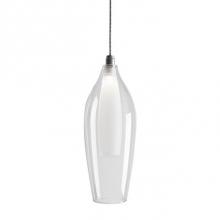 Kuzco PD3004 - Simplistic Elegant Single Led Pendant With A Slender Drop Clear Outer Glass And Frosted Inner