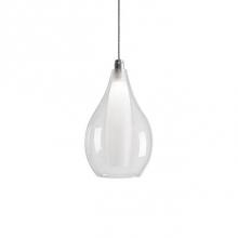 Kuzco PD3005 - Simplistic Elegant Single Led Pendant With A Pear Shaped Clear Outer Glass And Frosted Inner