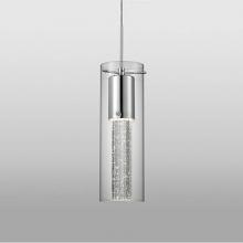 Kuzco PD4401-CH - Single Lamp Led Pendant With Encased Crystal Bubbles In A Clear Glass Shade With Chrome