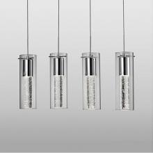 Kuzco PD4404-CH - Four Lamp Led Pendant With Encased Crystal Bubbles In A Clear Glass Shade With Chrome