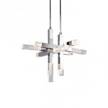 Kuzco PD53330-CH - Hanging From 2 Polished Silver Rods, This Pendant Uses Man-Specade And Natural Elements To Exude
