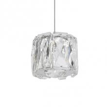 Kuzco PD7801 (3000k) - Single Mini Led Pendant, With Exquisite Diamond Cut Clear Crystals, Which Reflects The Light