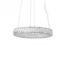 Kuzco PD7824 (3000k) - Single Ring Led Pendant, With Exquisite Diamond Cut Clear Crystals Which Reflects The Light