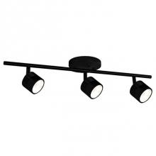 Kuzco TR10022-BK - Modern Led Fixed Track Fixture With Five Die Cast Aluminum Heads And Frosted Glass Diffusers.