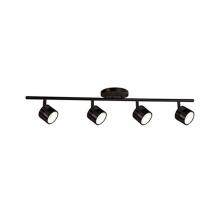 Kuzco TR10031-BZ - Modern Led Fixed Track Fixture With Four Die Cast Aluminum Heads And Frosted Glass Diffusers.