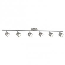 Kuzco TR10044-BN - Modern Led Fixed Track Fixture With Five Die Cast Aluminum Heads And Frosted Glass Diffusers.