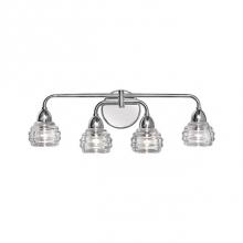 Kuzco VL54522-CH - Classic But Modern Led Four Light Vanity, Spaced Across A Sleekly Designed Horizontal Curved Rods