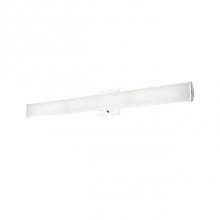 Kuzco VL6036-CH - Simplistic Modern Led With Rectangular Shaped White Acrylic Finished With Chrome End Caps And