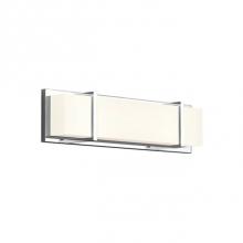 Kuzco VL61620-CH - Electroplated Orthogonal Steel Structure And Details. Rectangular Opal Acrylic Diffuser. Up And