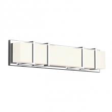 Kuzco VL61626-CH - Electroplated Orthogonal Steel Structure And Details. Rectangular Opal Acrylic Diffuser. Up And