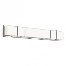 Kuzco VL61638-CH - Electroplated Orthogonal Steel Structure And Details. Rectangular Opal Acrylic Diffuser. Up And