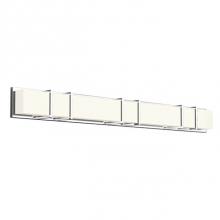 Kuzco VL61650-CH - Electroplated Orthogonal Steel Structure And Details. Rectangular Opal Acrylic Diffuser. Up And