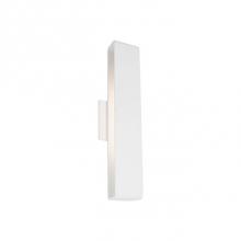 Kuzco WS10918-WH - Sleek Rectangular Cast Metal Housing With Refined Rounded Corners, The Unique Design Is Tapered