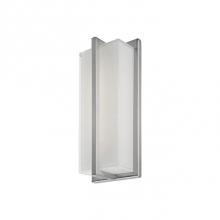 Kuzco WS2412-BN - Elegant Led Vanity With Rectangular Frosted Glass With Fine Clear Edges; Brushed Nickel Or