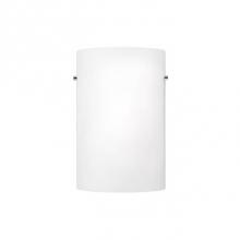Kuzco WS3309 - Single Led Wall Sconce With Half Cylinder Shaped White Opal Glass. Metal Details In Brushed
