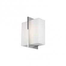 Kuzco WS39210-CH - Vertical Plated Or Painted Steel Accent And Wall PlateExtruded Rectangular Opal Glass