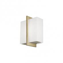 Kuzco WS39210-VB - Vertical Plated Or Painted Steel Accent And Wall PlateExtruded Rectangular Opal Glass