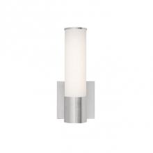 Kuzco WS60111-BN - Ws60111 - Cylindrical White Opal Glass With Electroplated Formed Steel