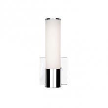 Kuzco WS60111-CH - Ws60111 - Cylindrical White Opal Glass With Electroplated Formed Steel
