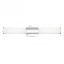 Kuzco WS60112-CH - Ws60112 - Cylindrical White Opal Glass With Electroplated Formed Steel