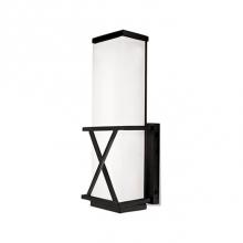 Kuzco WS7012-BK - Rectangular With X Metal Detail And Frosted White Glass, X Will Certainly Mark The Spot. Provides
