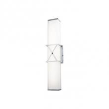Kuzco WS7022-CH - Rectangular With X Metal Detail And Frosted White Glass, X Will Certainly Mark The Spot. Provides